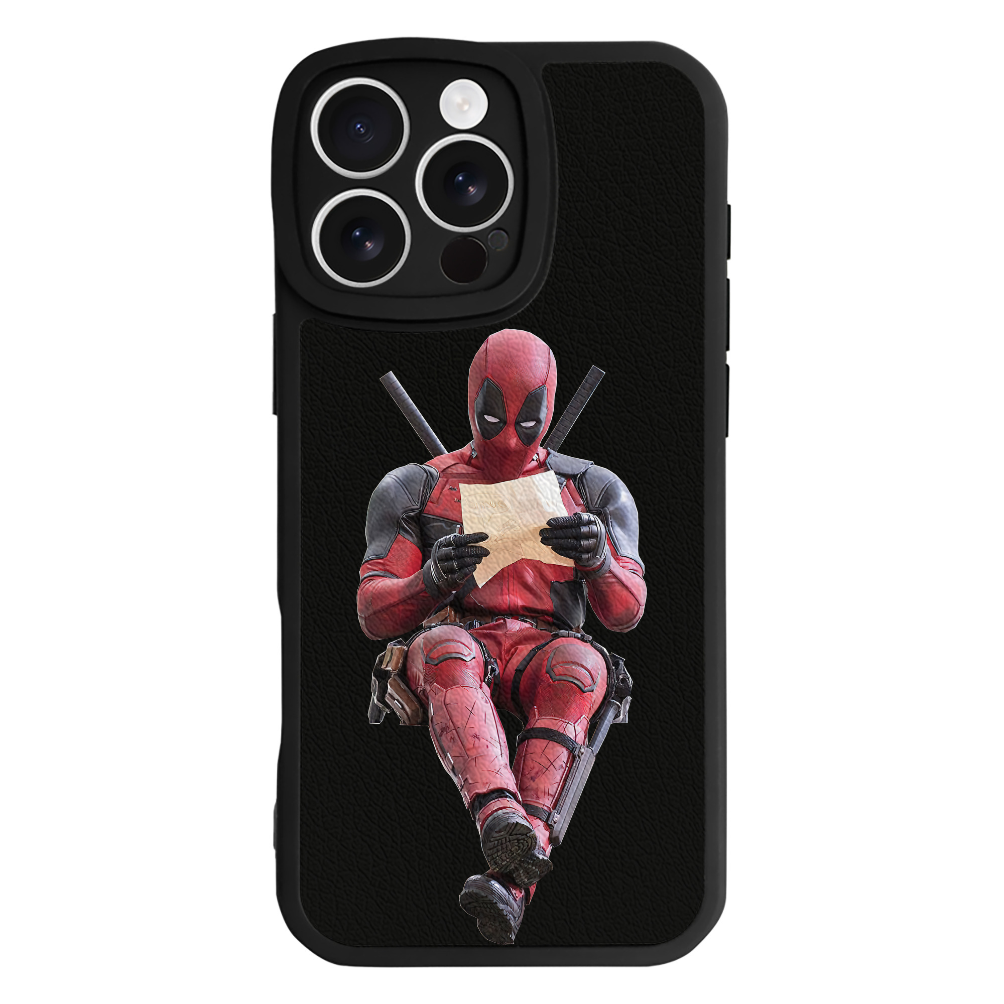 （画像用） Deadpool デッドプール 【iPhone 16シリーズ対応】シリコンスマホケース（レザー調） 材質：シリコン